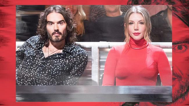 Russell Brand, left, with Katherine Ryan. Picture: The Times