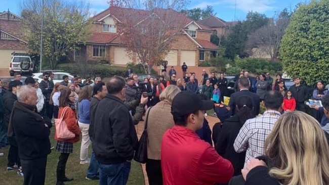 A recent Castle Hill auction attracted a big crowd.