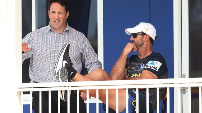 Andrew Johns has been showing the rookies how it’s done. Photo: Brett Costello