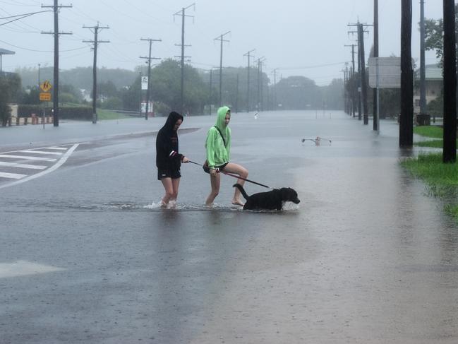 Mcilwraith St in Ingham after torrential rain struck the Hinchinbrook Shire. Picture: Cameron Bates