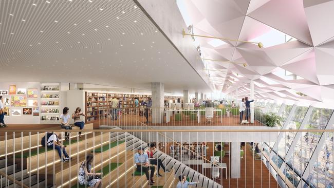 A library and community rooms will feature in the futuristic 5 Parramatta Square.