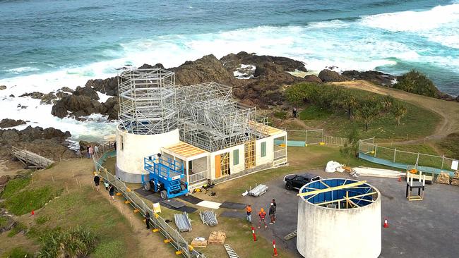 Aquaman movie set at Hastings Point on the Tweed Coast. Picture Mike Batterham