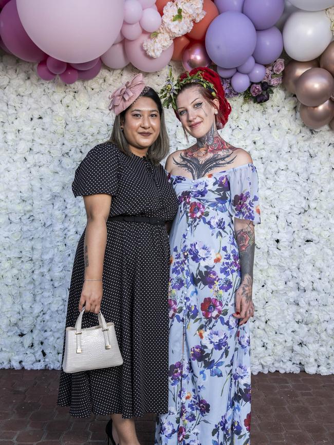 Alisha Tandukar and Elly Roach. Hobart Cup 2024. Picture: Caroline Tan