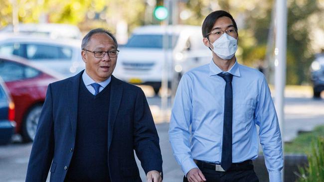 Eric Wong (right) pleaded guilty to two counts of filming a person’s private parts without consent. Picture: NCA NewsWire/David Swift.