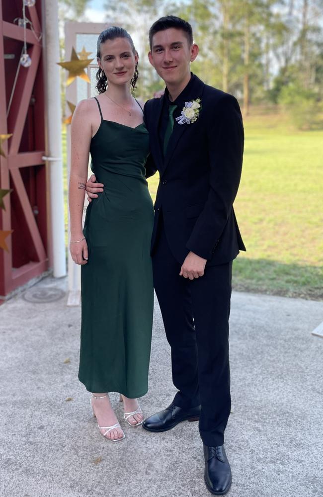 Lachlan Sevil arrives at the 2024 Gympie State High School graduation formal.