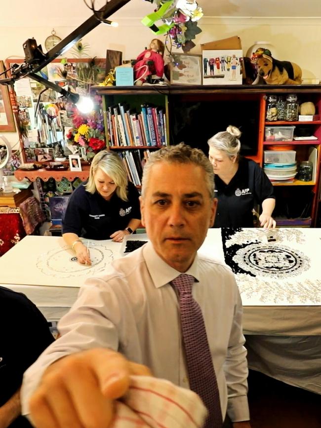 AFP members and Melburnians banded together during lockdown to craft a mosaic to present to the families of the victims of the New Zealand Christchurch massacre. Picture: Australian Federal Police