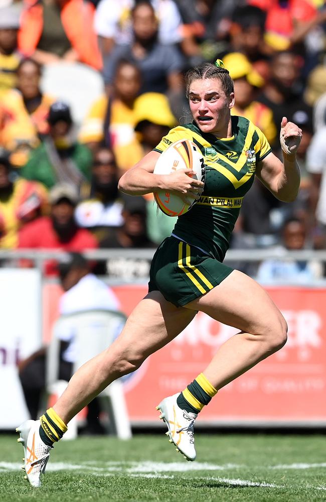 Jakiya Whitfeld playing for the Prime Minister's XIII. Picture: NRL Imagery