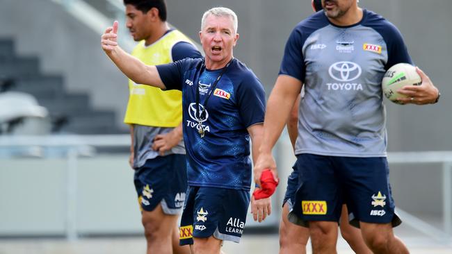 NRL; North Queensland Cowboys training at Queensland Country Bank Stadium. Head Coach Paul Green . Picture: Alix Sweeney