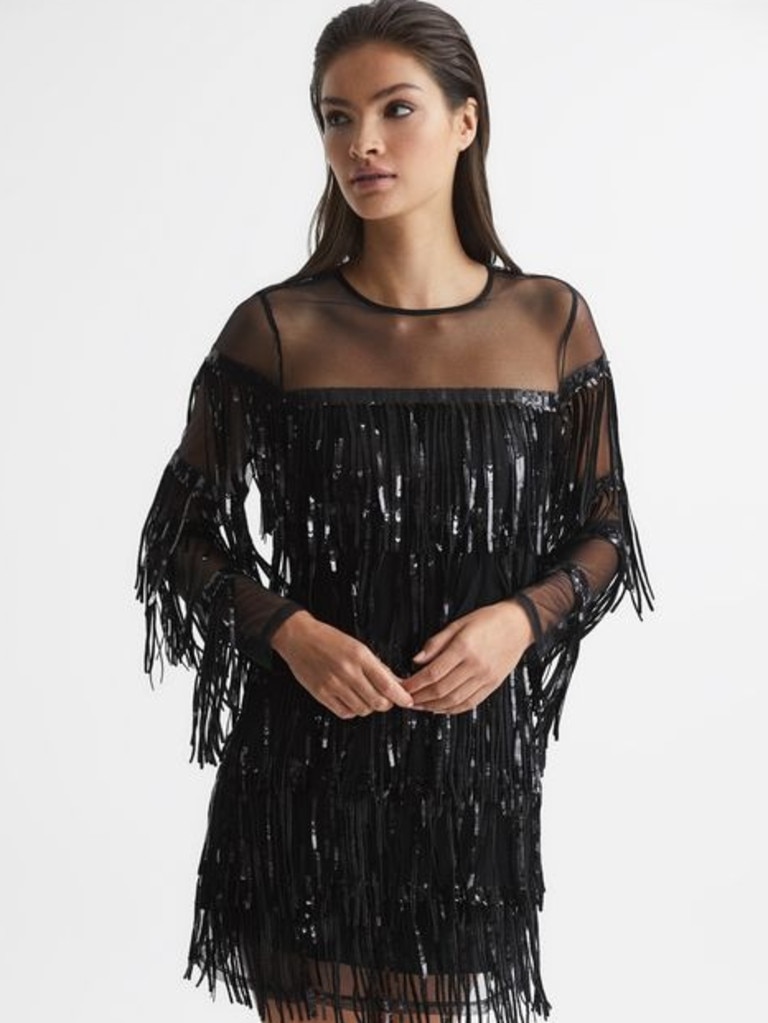 REISS Josephine Sequin Mini Dress. Image: REISS LTD