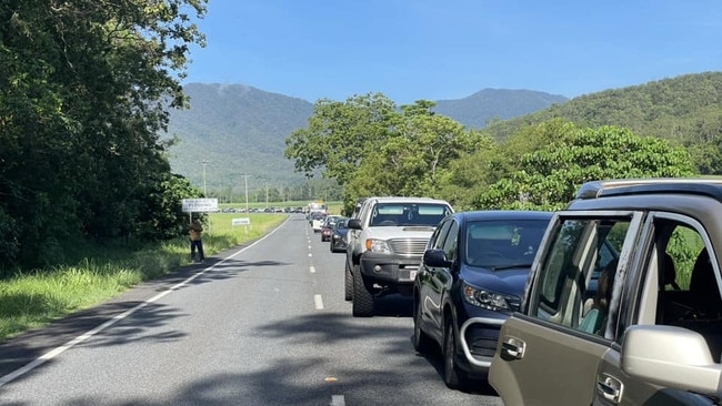 Gilies Range Road closed after fallen power lines, effecting road users and homeowners with power also being cut to residential properties. Picture Supplied.