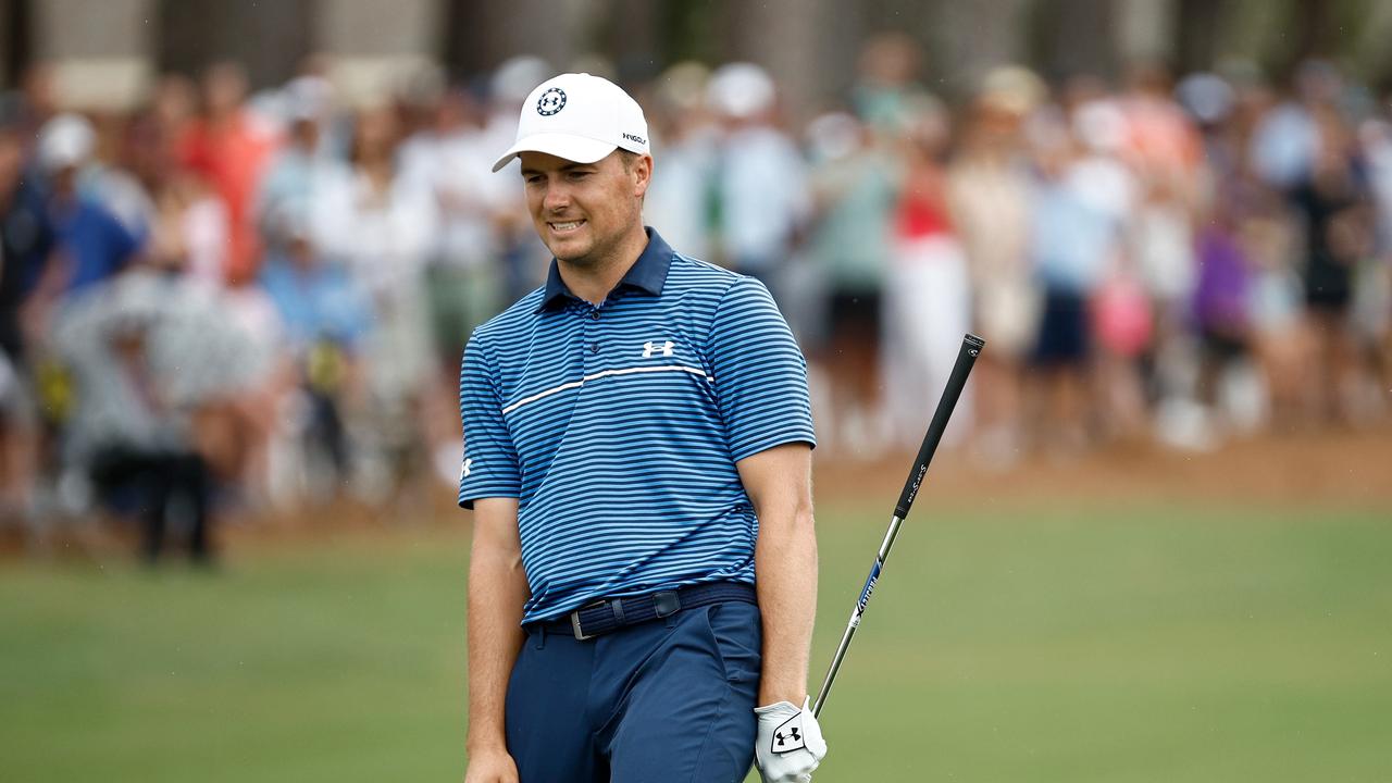 Jordan Spieth missed a one-foot putt to finish his third round at the RBC Heritage at Harbor Town Golf Links on April 16, 2022 in Hilton Head Island, South Carolina. Photo: Getty Images