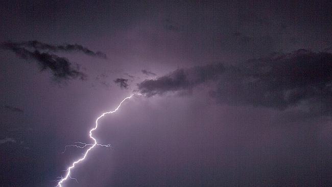 Lightning striking over Darwin by Mike O&#39;Neill.