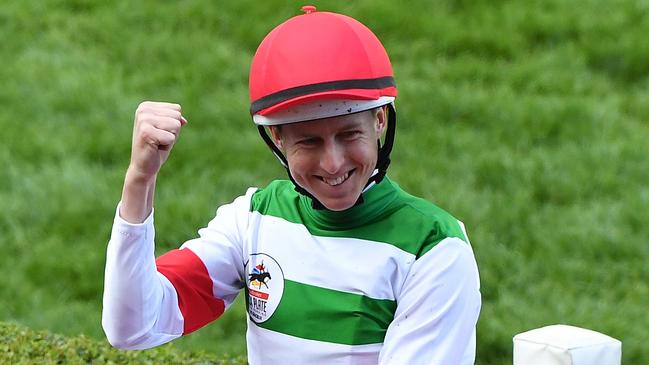 Jockey Damian Lane can create racing history if he wins the Melbourne Cup.