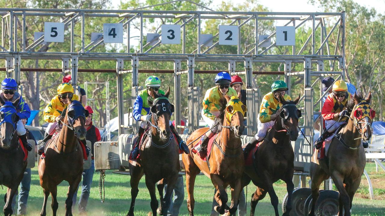 And they're off at the 2021 Adelaide River Races. Picture: Glenn Campbell.