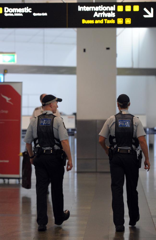 The federal government revealed that counterterrorism units intercepted a "person of interest" after beginning operations last month at international airports in Sydney and Melbourne. Picture: Julian Smith