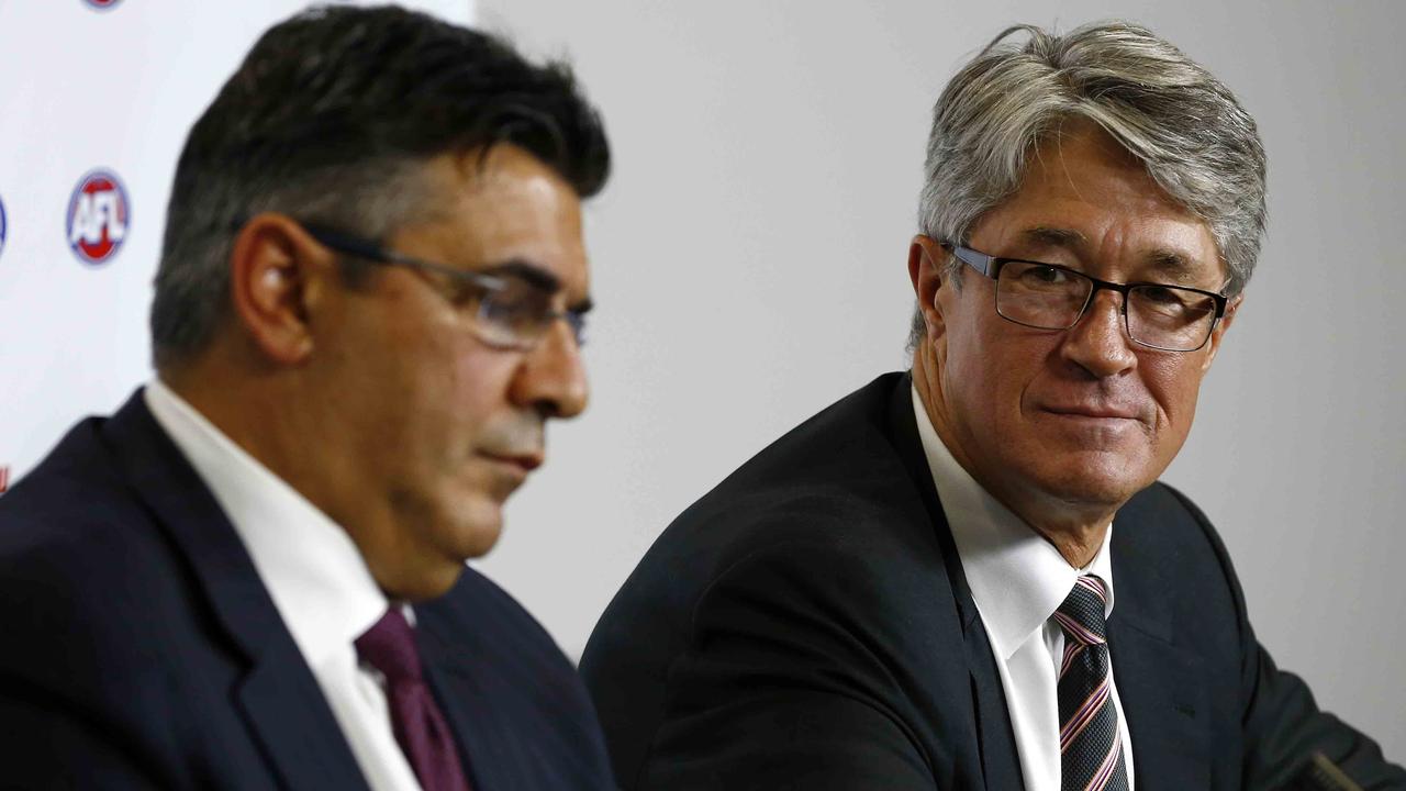 If the Essendon supplements saga was bleak for former CEO Andrew Demetriou and commission chair Mike Fitzpatrick, current boss Gillon McLachlan is facing a whole new ball game.