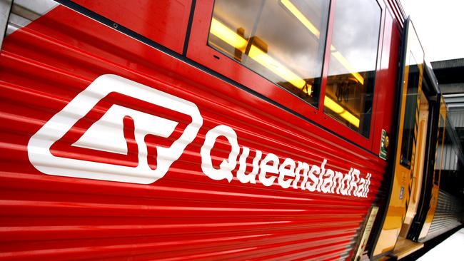 Member for Ipswich Rachel Nolan launched the new look Queensland Rail logo at Ipswich Train Station as part of the State Government's split from QR's freight service which will be privatised at the end of the year.Photo: Claudia Baxter / Queensland Times