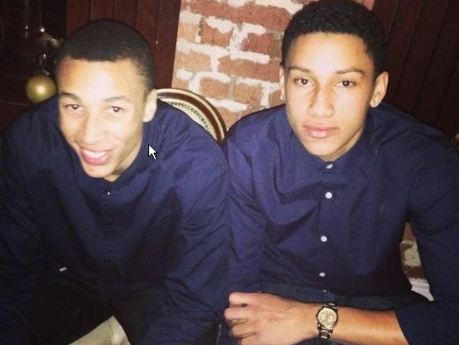 Exum with fellow Aussie and Philadelphia star Ben Simmons.