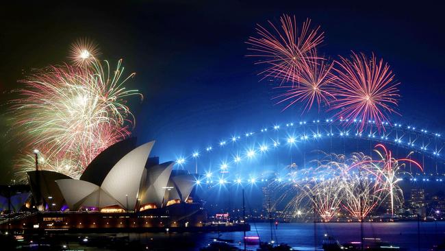 Fireworks over Sydney Harbour. Picture: Hollie Adams.