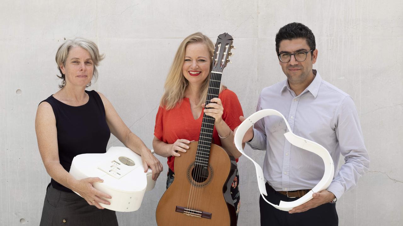 Creators of The Immersive Guitar for Curiocity - Vanessa Tomlinson, Karin Schaupp and Hassan Karampour. Picture: Russell Shakespeare