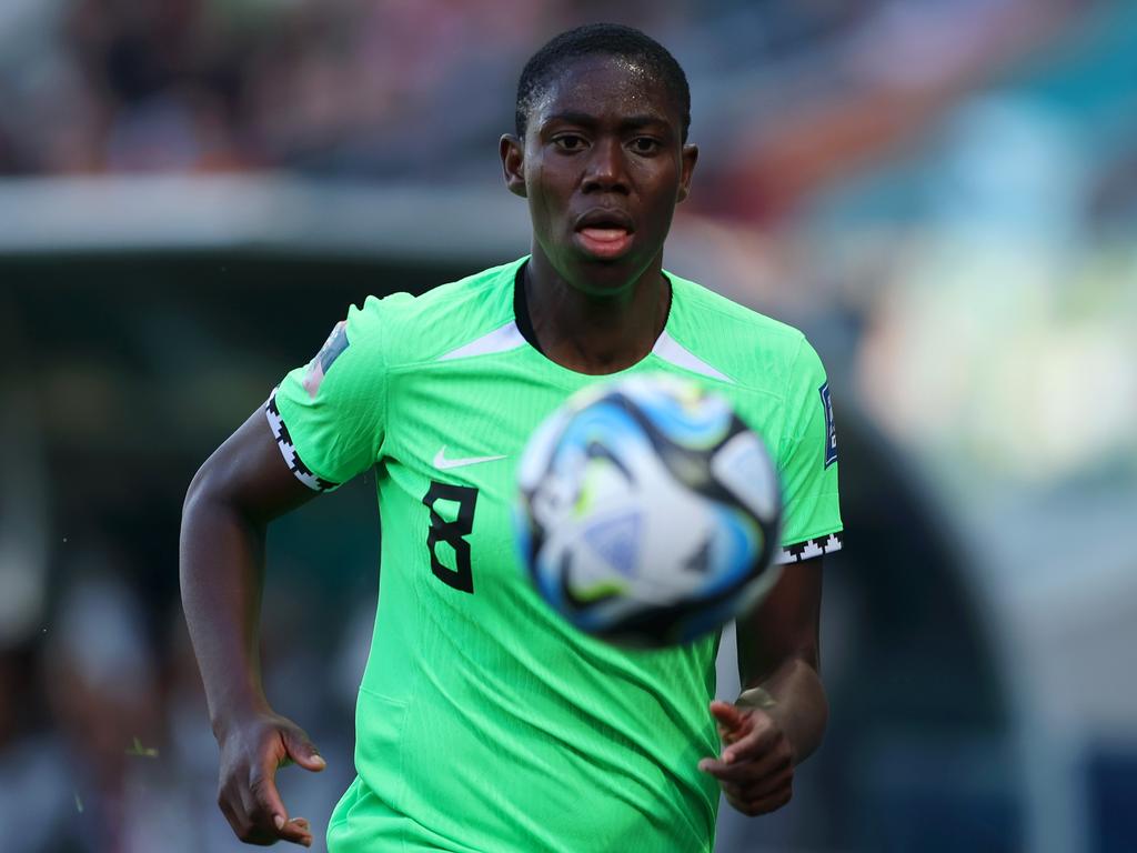 Asisat Oshoala in action during Nigeria‘s World Cup opener against Canada. Picture: Robert Cianflone/Getty Images