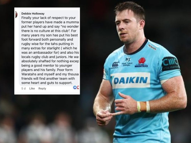 Jed Holloway’s mum gave the Waratahs both barrels.