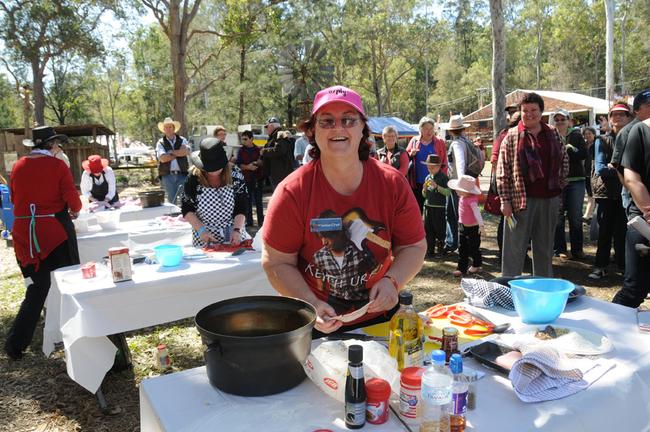 Marian Gauci cooks chicken mignot with ham and teriyaki sauce in Muster Chef. Picture: Craig Warhurst