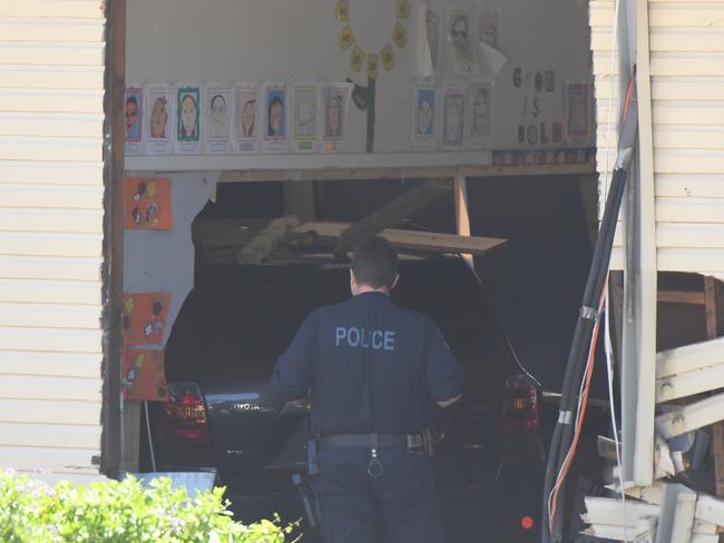 Two boys have died after a car crashed into a classroom at Banksia Road Primary School, in Greenacre, Sydney. Picture: Dean Lewins/AAP