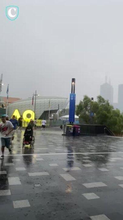 Thunderstorms bring outdoor play to a halt at Australian Open