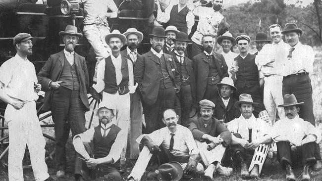 A group of taxation officers at their annual cricket match in 1904.- State Library of South Australia