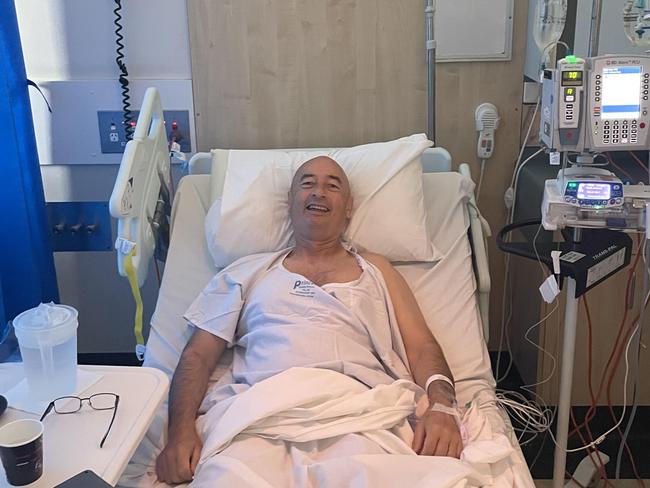 Robert recovering after his kidney transplant. Picture: Supplied